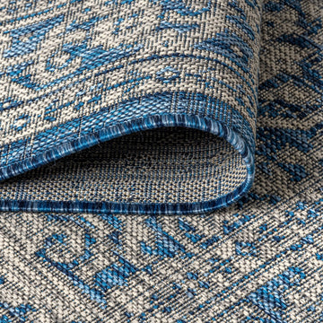 Sinjuri Medallion Textured Weave Indoor/outdoor Area Rug